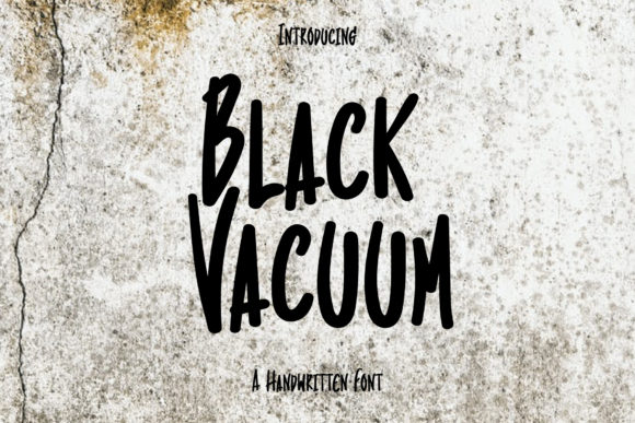 Black Vacuum Font for Creative Projects