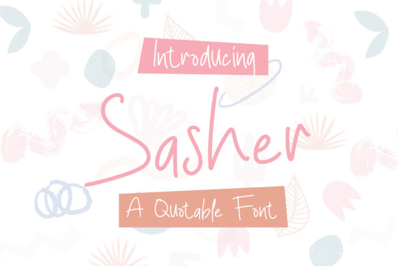 Sasher Font: Handwritten Elegance for Digital Marketing