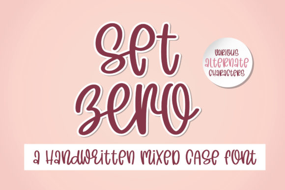 Set Zero: A Handwritten Font for Creative Expression